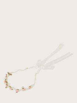 Monsoon Kids' Rose Hair Garland, Ivory, Ivory