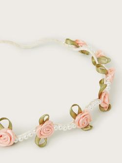 Monsoon Kids' Rose Hair Garland, Ivory - view 2, Ivory