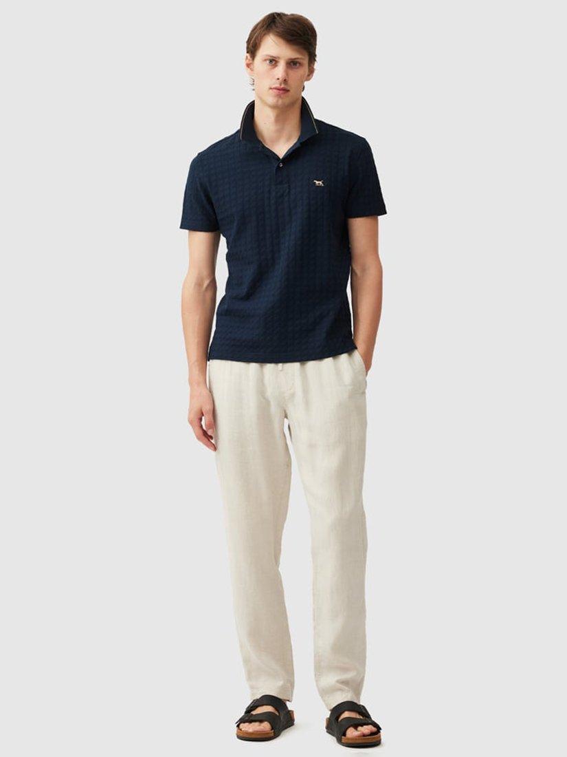 Product image 2 of 5, which shows Rodd & Gunn Glen Albyn Premium Cotton Slim Fit Short Sleeve Polo Shirt, Eclipse, XS