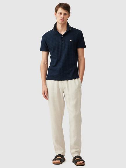 Rodd & Gunn Glen Albyn Premium Cotton Slim Fit Short Sleeve Polo Shirt - view 2, Eclipse