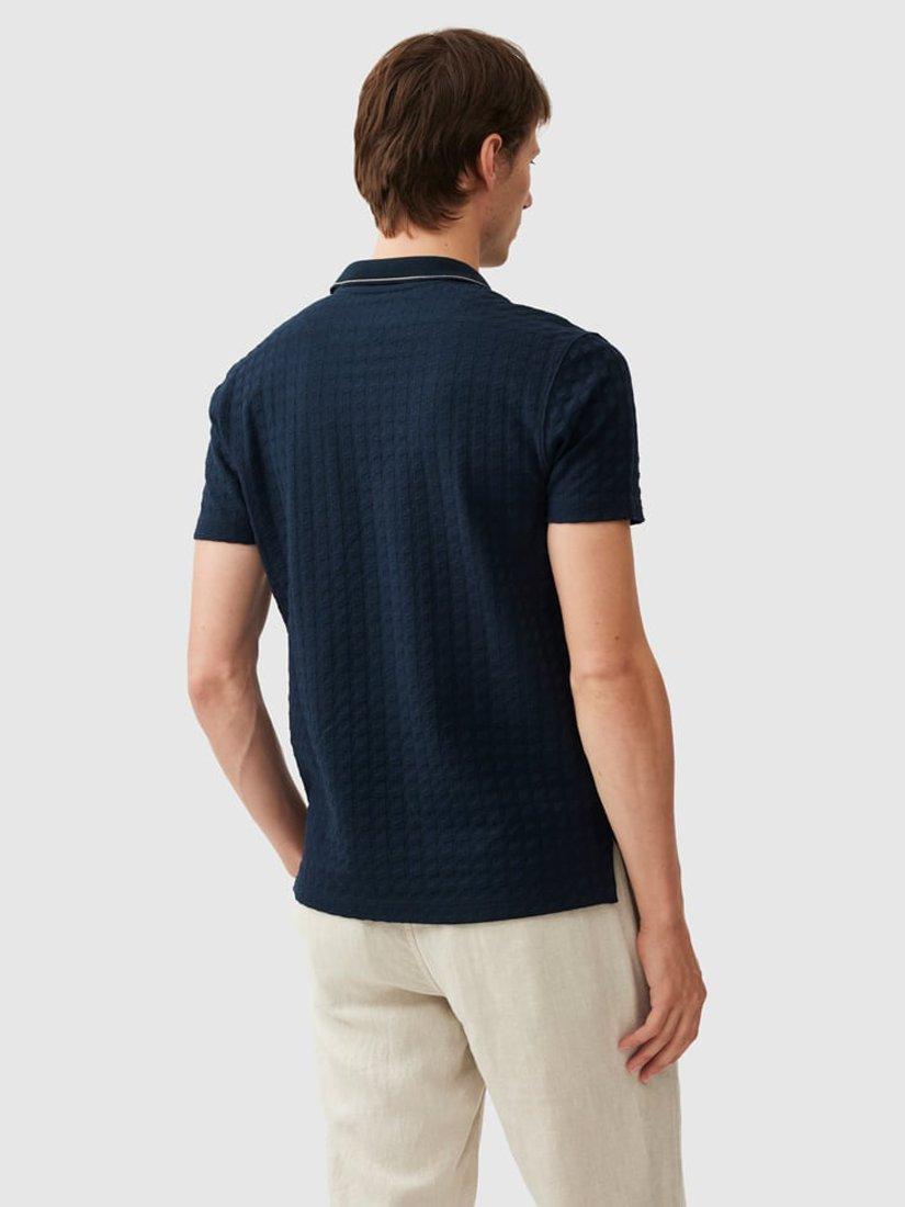 Product image 3 of 5, which shows Rodd & Gunn Glen Albyn Premium Cotton Slim Fit Short Sleeve Polo Shirt, Eclipse, XS