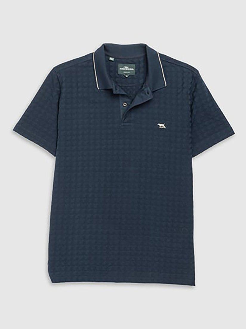 Product image 4 of 5, which shows Rodd & Gunn Glen Albyn Premium Cotton Slim Fit Short Sleeve Polo Shirt, Eclipse, XS