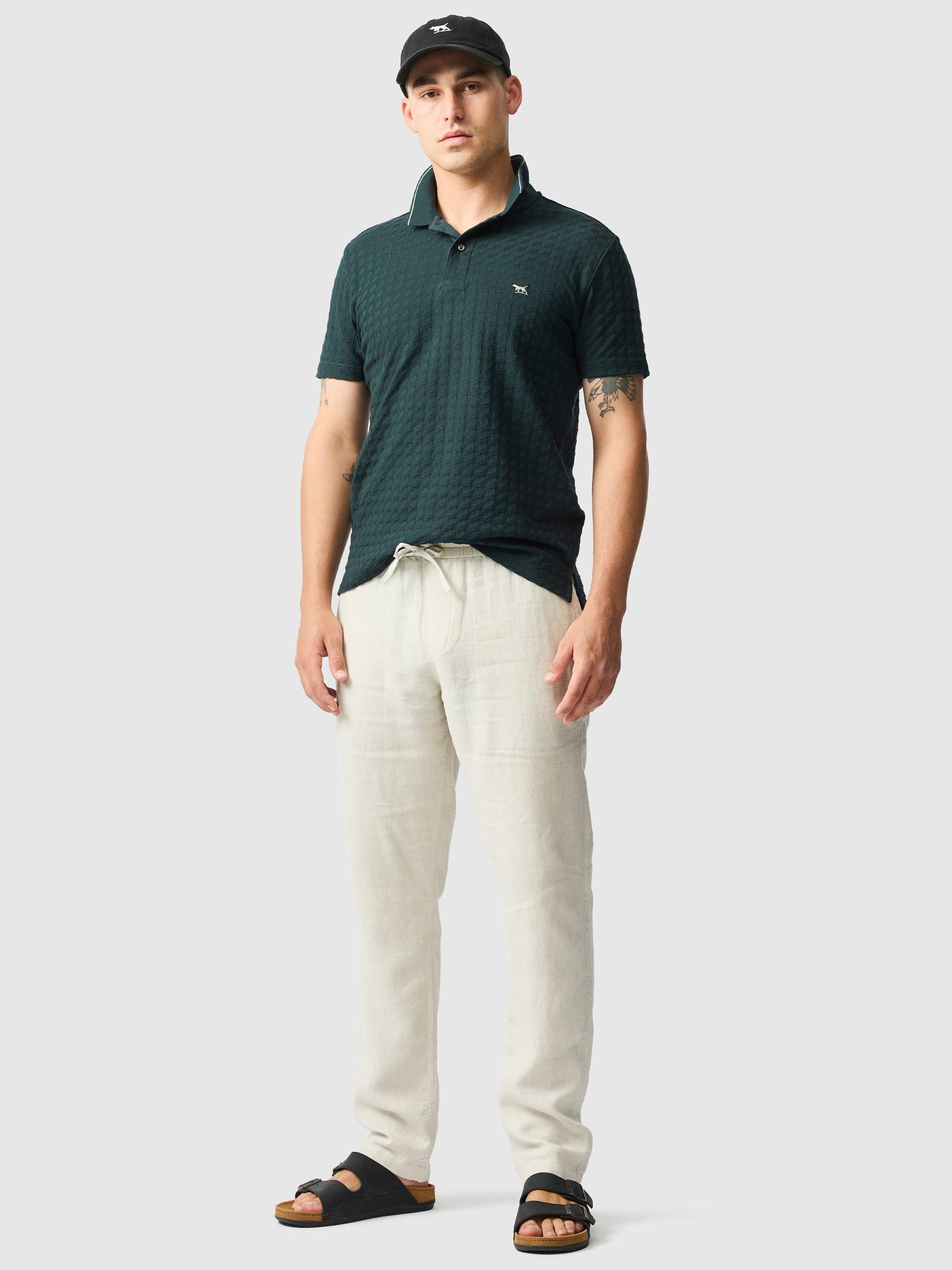 Product image 2 of 6, which shows Rodd & Gunn Glen Albyn Premium Cotton Slim Fit Short Sleeve Polo Shirt, Forest, S