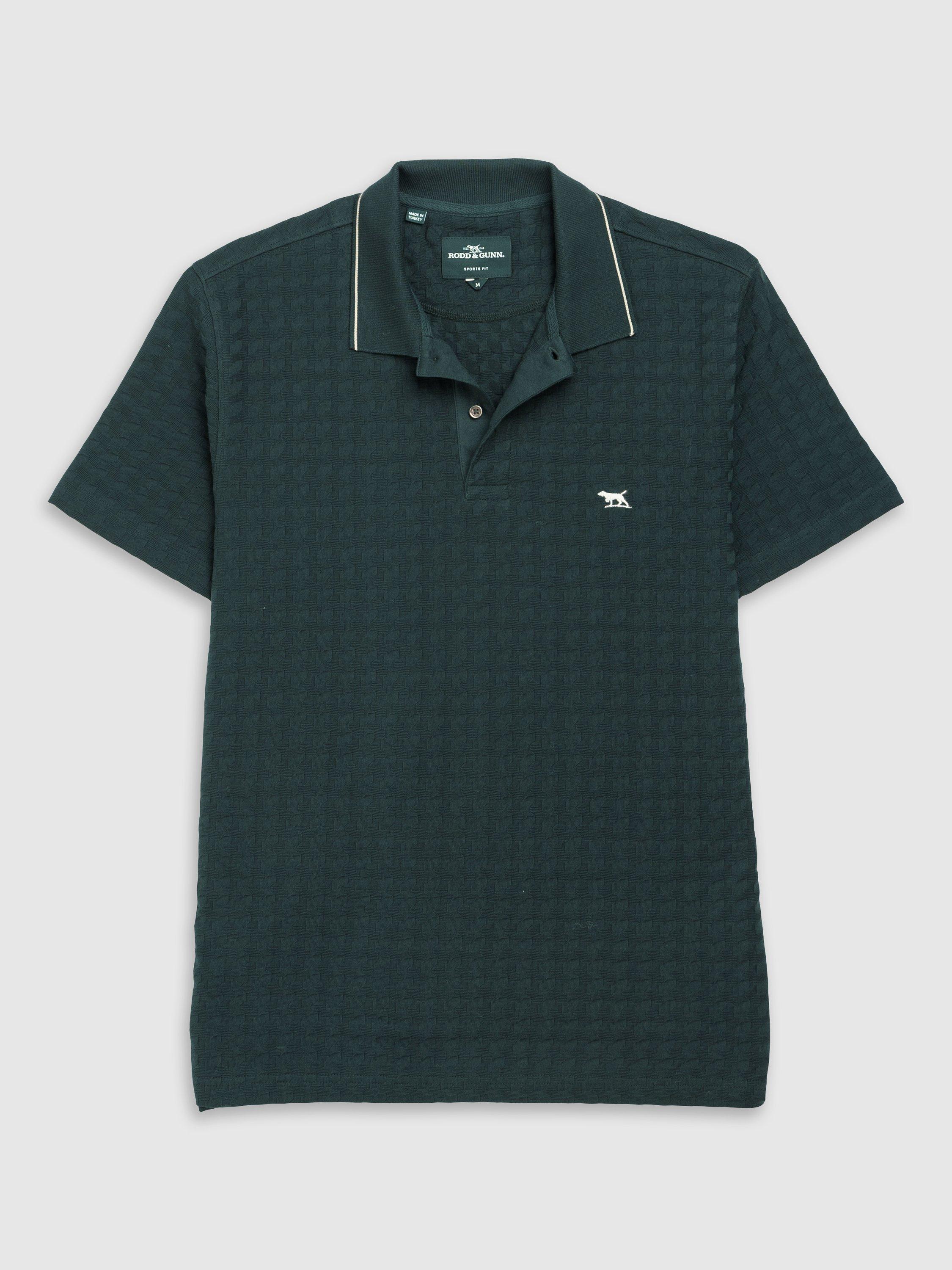 Product image 5 of 6, which shows Rodd & Gunn Glen Albyn Premium Cotton Slim Fit Short Sleeve Polo Shirt, Forest, S