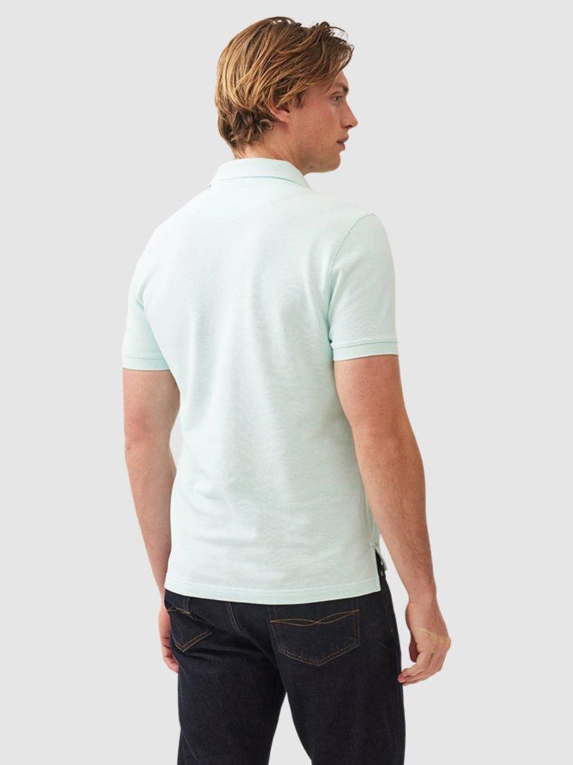 Product image 3 of 5, which shows Rodd & Gunn The Gunn Cotton Slim Fit Short Sleeve Polo Shirt, Cool Mint, XS