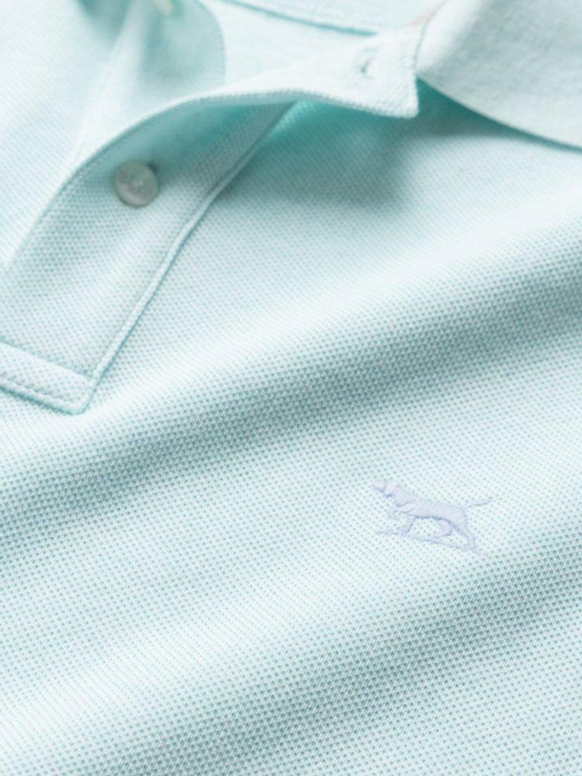 Product image 5 of 5, which shows Rodd & Gunn The Gunn Cotton Slim Fit Short Sleeve Polo Shirt, Cool Mint, XS
