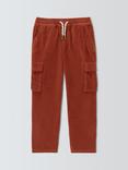 John Lewis Kids' Corduroy Cargo Trousers, Red
