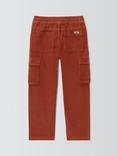 John Lewis Kids' Corduroy Cargo Trousers, Red