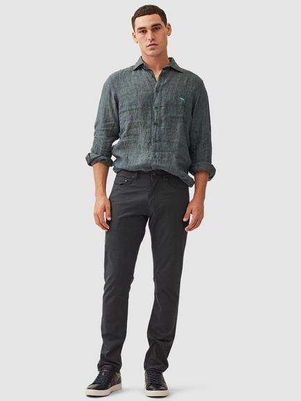 Rodd & Gunn Gunn Fabric Straight Fit Short Leg Jeans - view 2, Granite