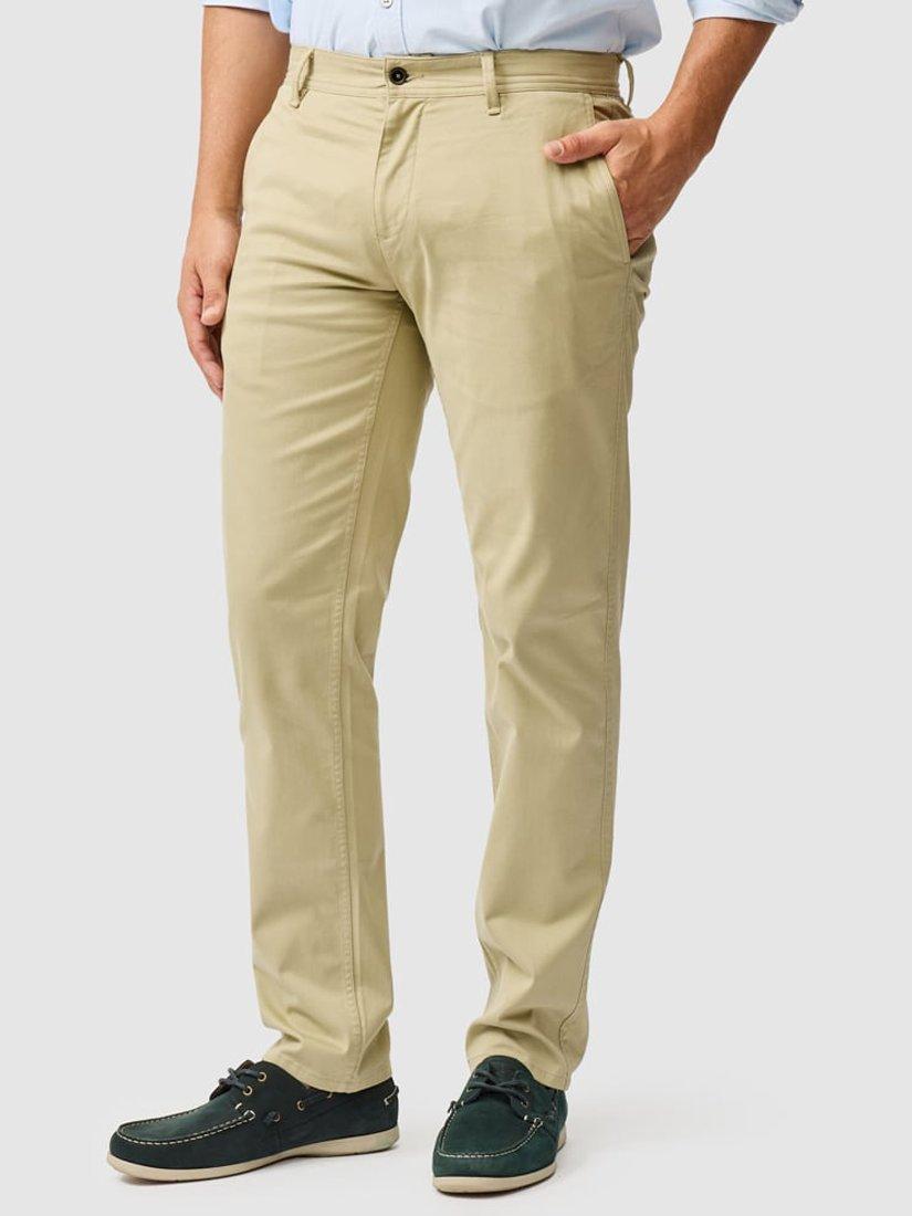 Product image 1 of 4, which shows Rodd & Gunn Thomas Road Stretch Cotton Custom Fit Chino Trousers, Natural, 28S