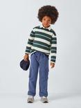 John Lewis Kids' Jersey Wide Leg Cargo Joggers, Blue