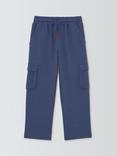 John Lewis Kids' Jersey Wide Leg Cargo Joggers, Blue