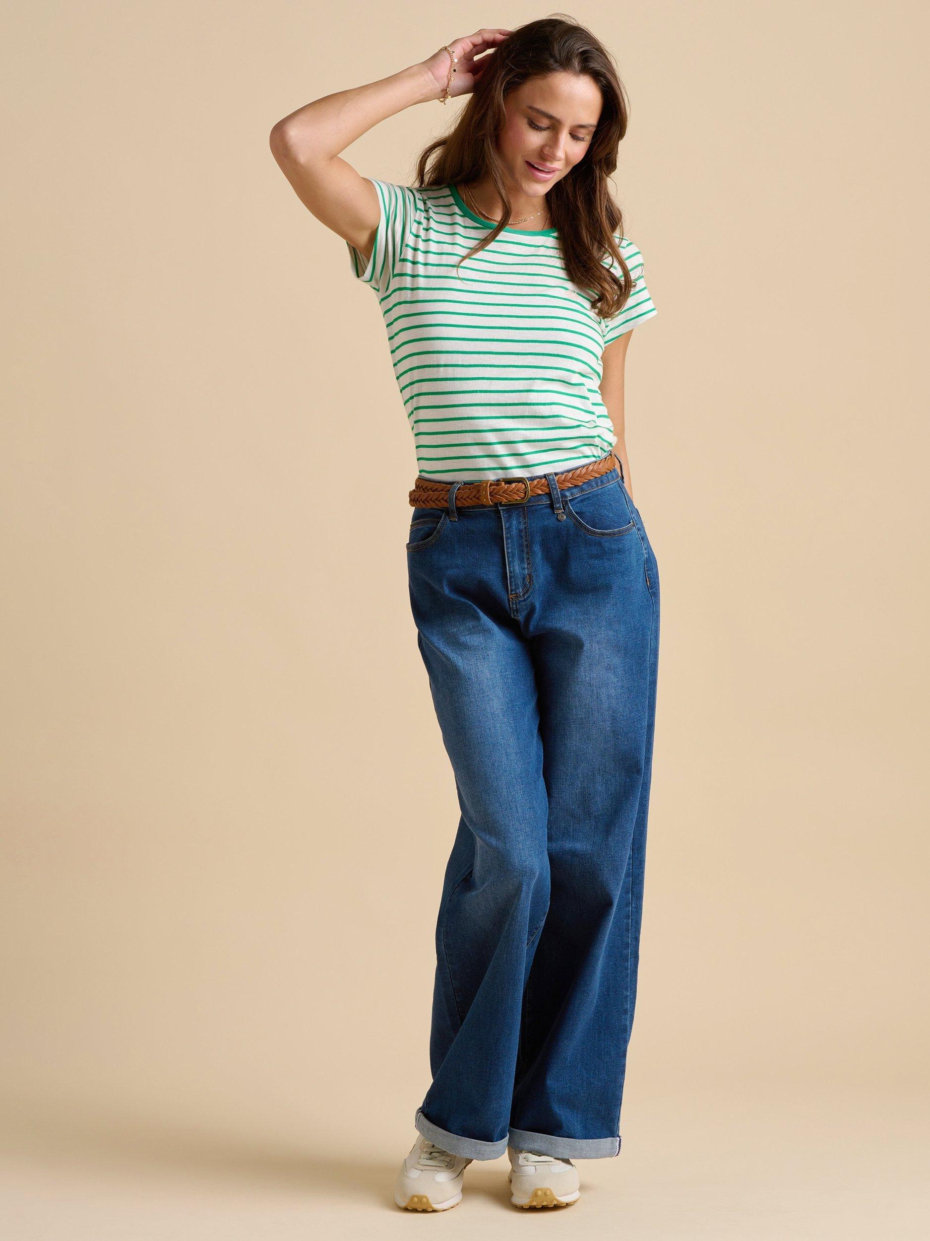 Product image 2 of 5, which shows Brakeburn Stripe Short Sleeve T-Shirt, Green, 8