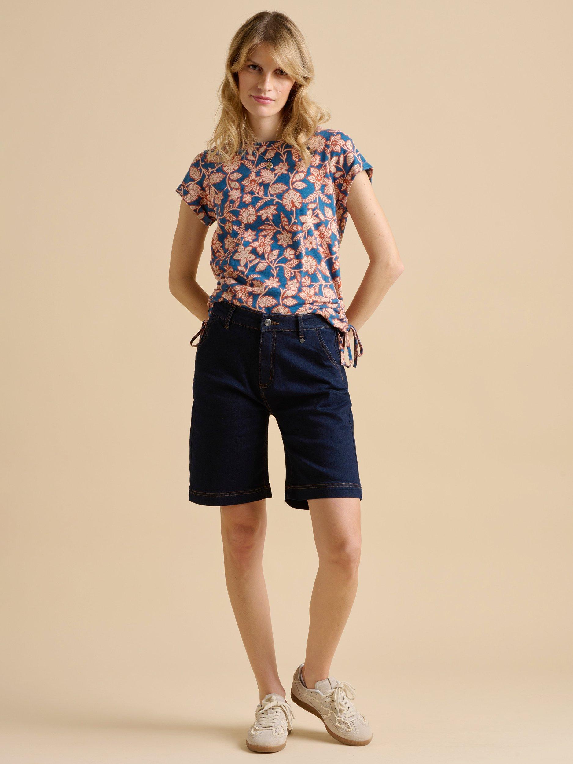 Product image 4 of 5, which shows Brakeburn Midnight Garden Jersey T-Shirt, Navy, 8
