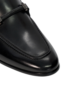 Dune London Scilly Leather Loafers - view 2, Black