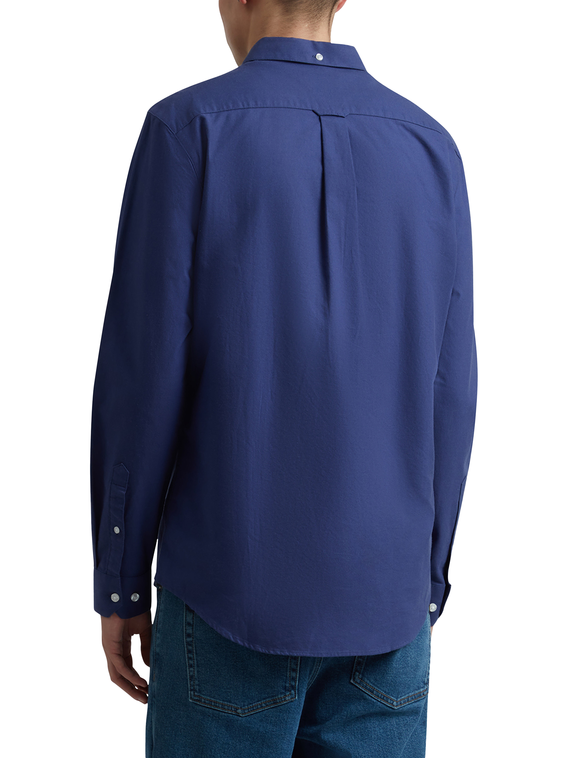 Product image 2 of 5, which shows Farah Brewer Organic Cotton Slim Fit Shirt, Sigil Blue, S