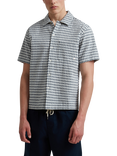 Farah Kegan Organic Cotton Loose Fit Check Shirt, True Navy
