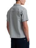 Farah Kegan Organic Cotton Loose Fit Check Shirt, True Navy