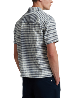 Farah Kegan Organic Cotton Loose Fit Check Shirt, True Navy - view 2, True Navy