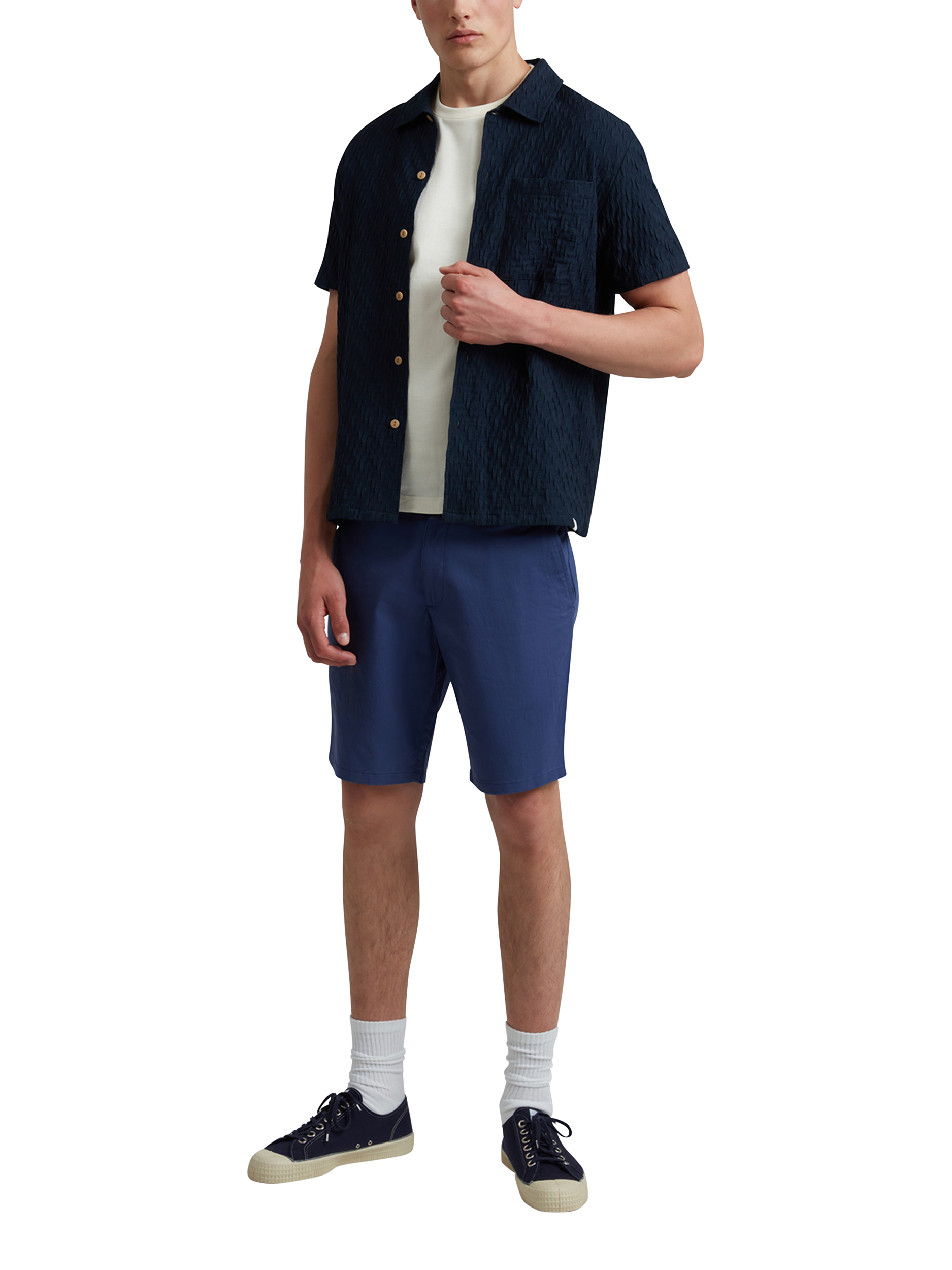 Product image 5 of 5, which shows Farah Hawk Chino Shorts, Sigil Blue, Sigil Blue, 30