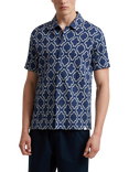 Farah Astral Organic Cotton Regular Fit Tile Effect Shirt