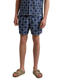 Farah Medieval Swim Shorts, Sigil Blue