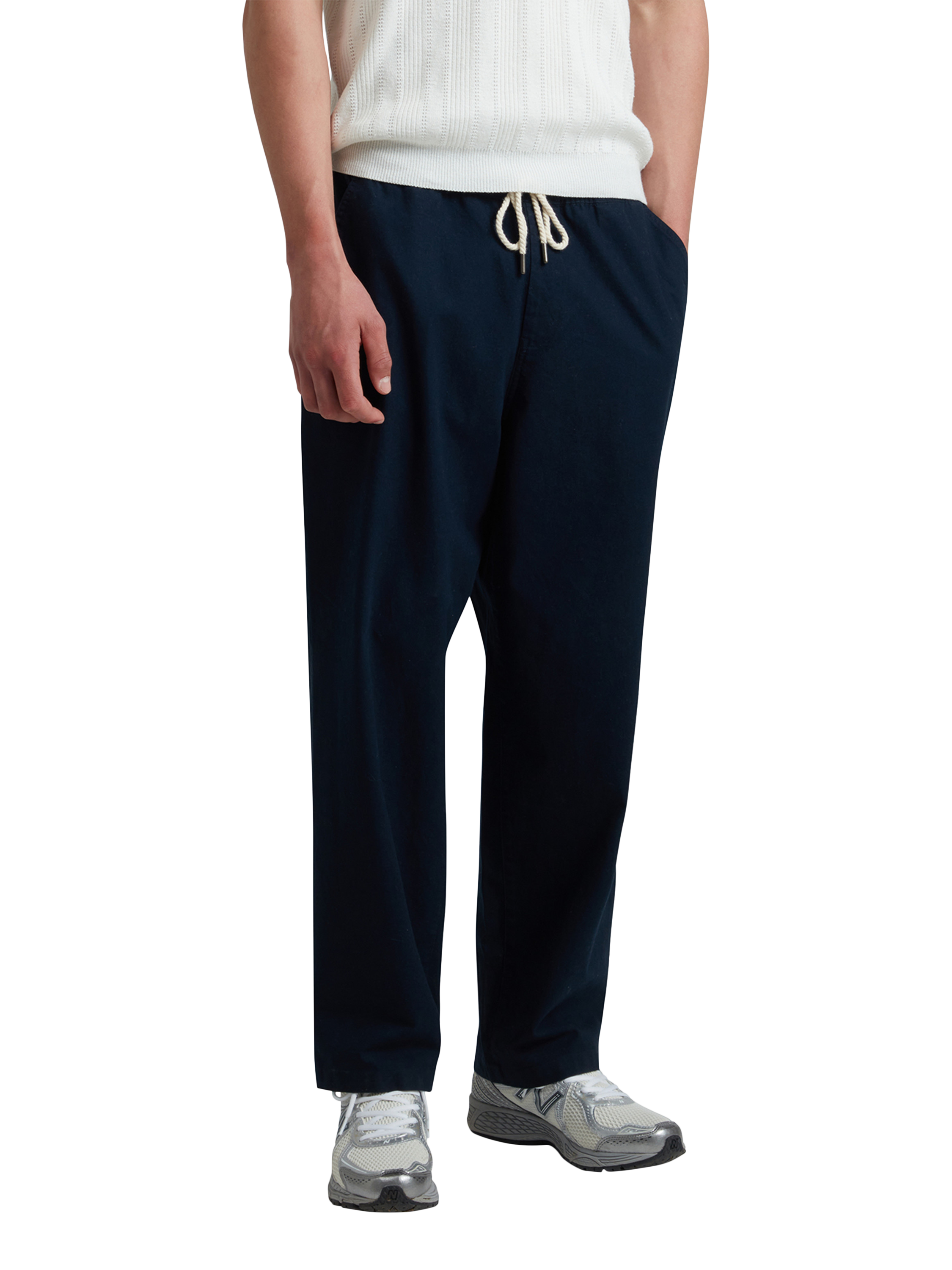 Product image 1 of 5, which shows Farah Greenport Cotton Chinos, True Navy, S