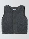 John Lewis Baby Fleece Gilet, Charcoal