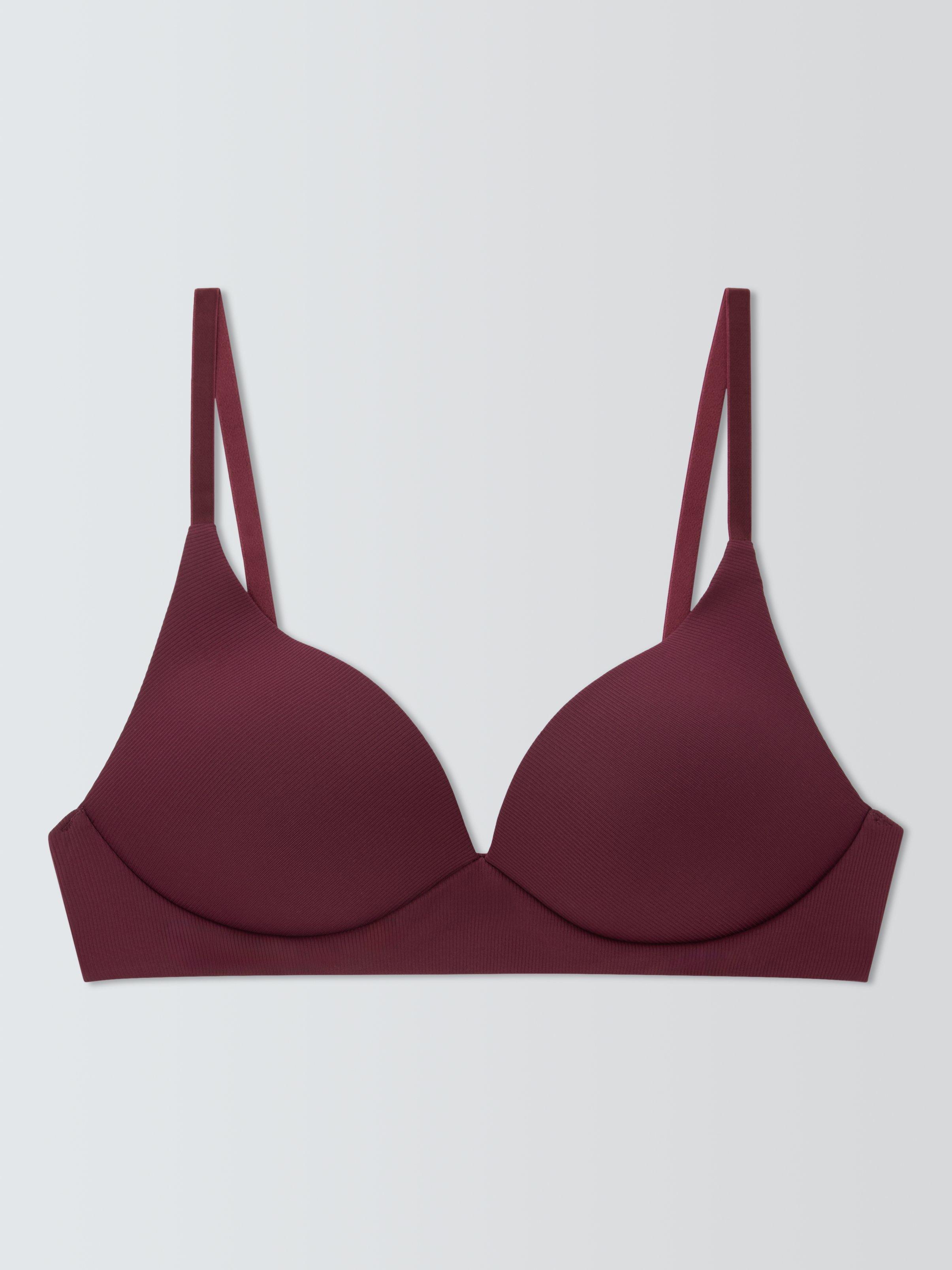 Product image 3 of 5, which shows John Lewis Willow Ribbed Non-Wired T-Shirt Bra, Fig, 30A