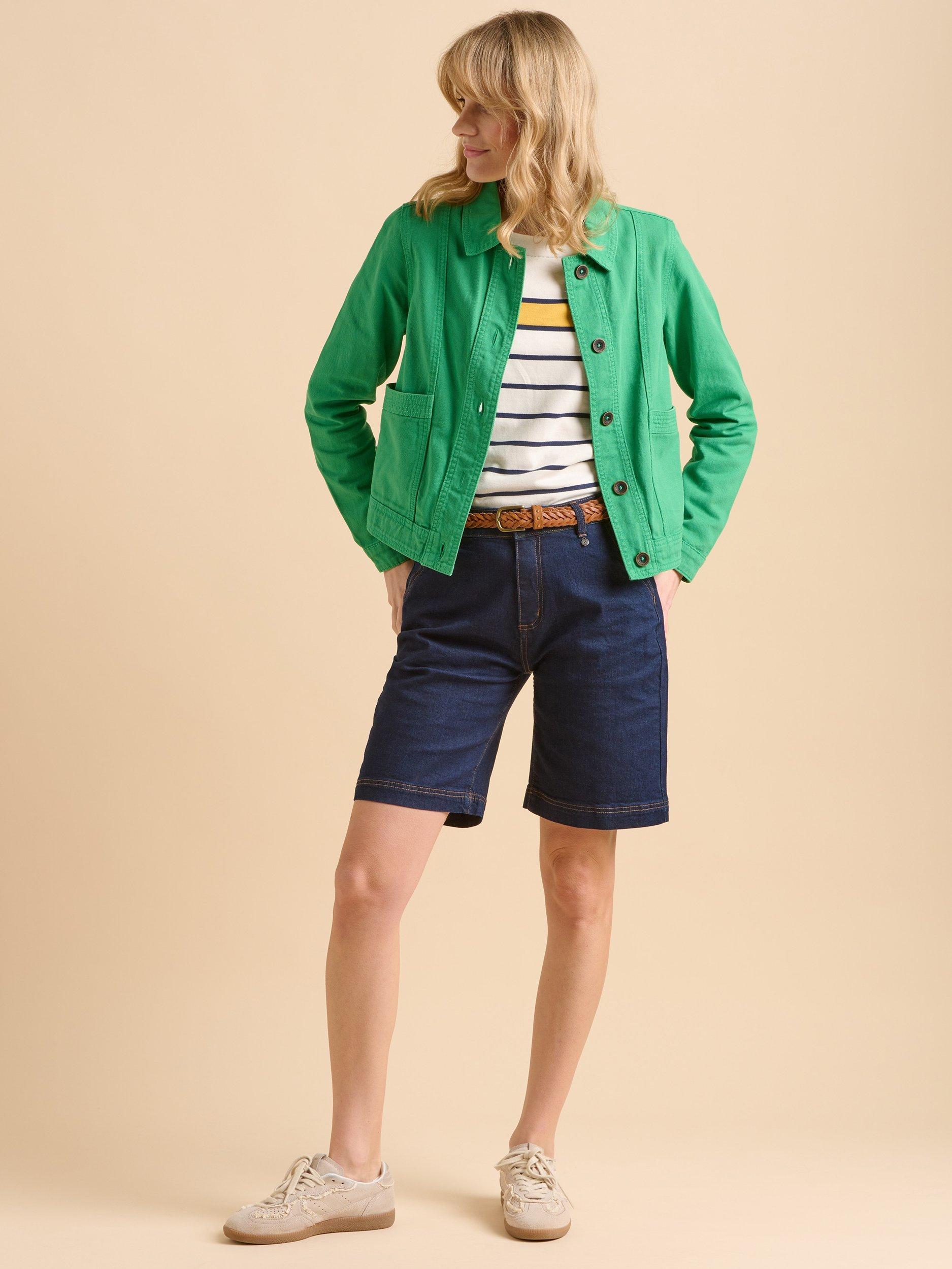 Product image 4 of 7, which shows Brakeburn Boxy Utility Jacket, Green, 8