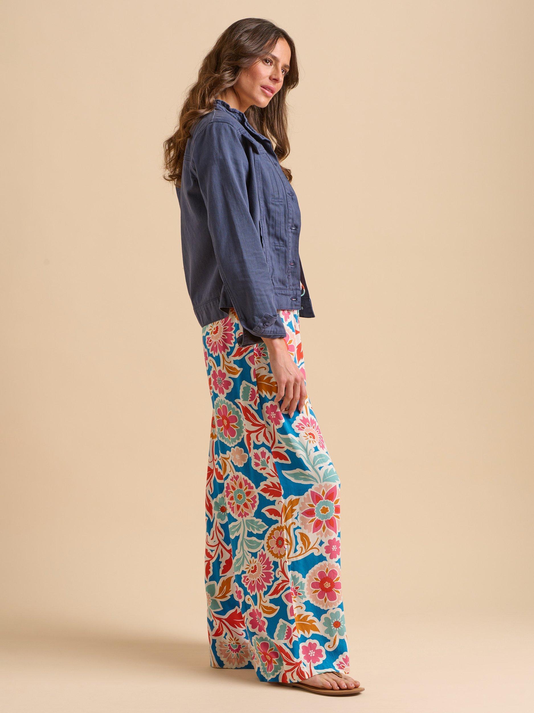 Product image 5 of 6, which shows Brakeburn Ruffle Neck Jacket, Navy, 8