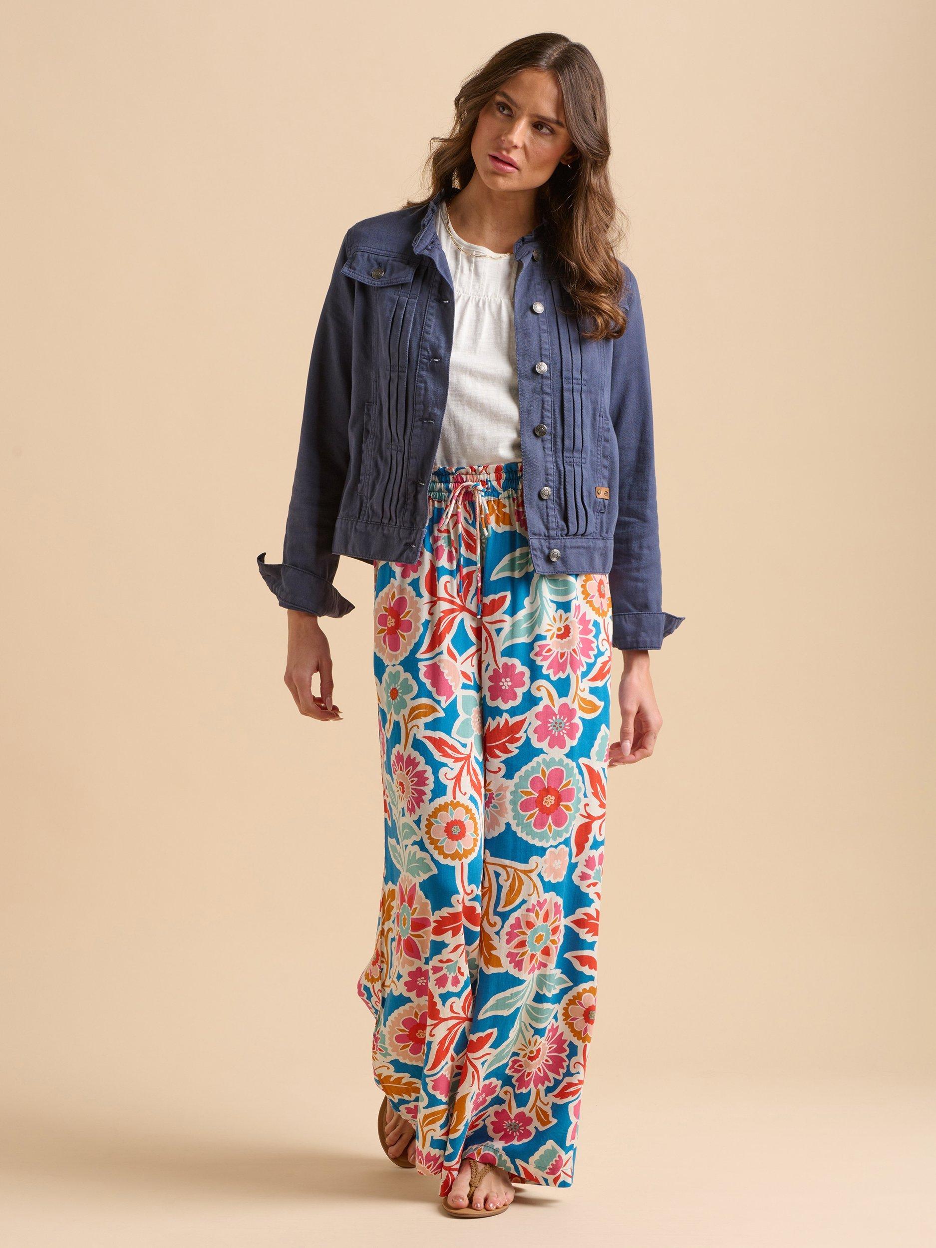 Product image 6 of 6, which shows Brakeburn Ruffle Neck Jacket, Navy, 8