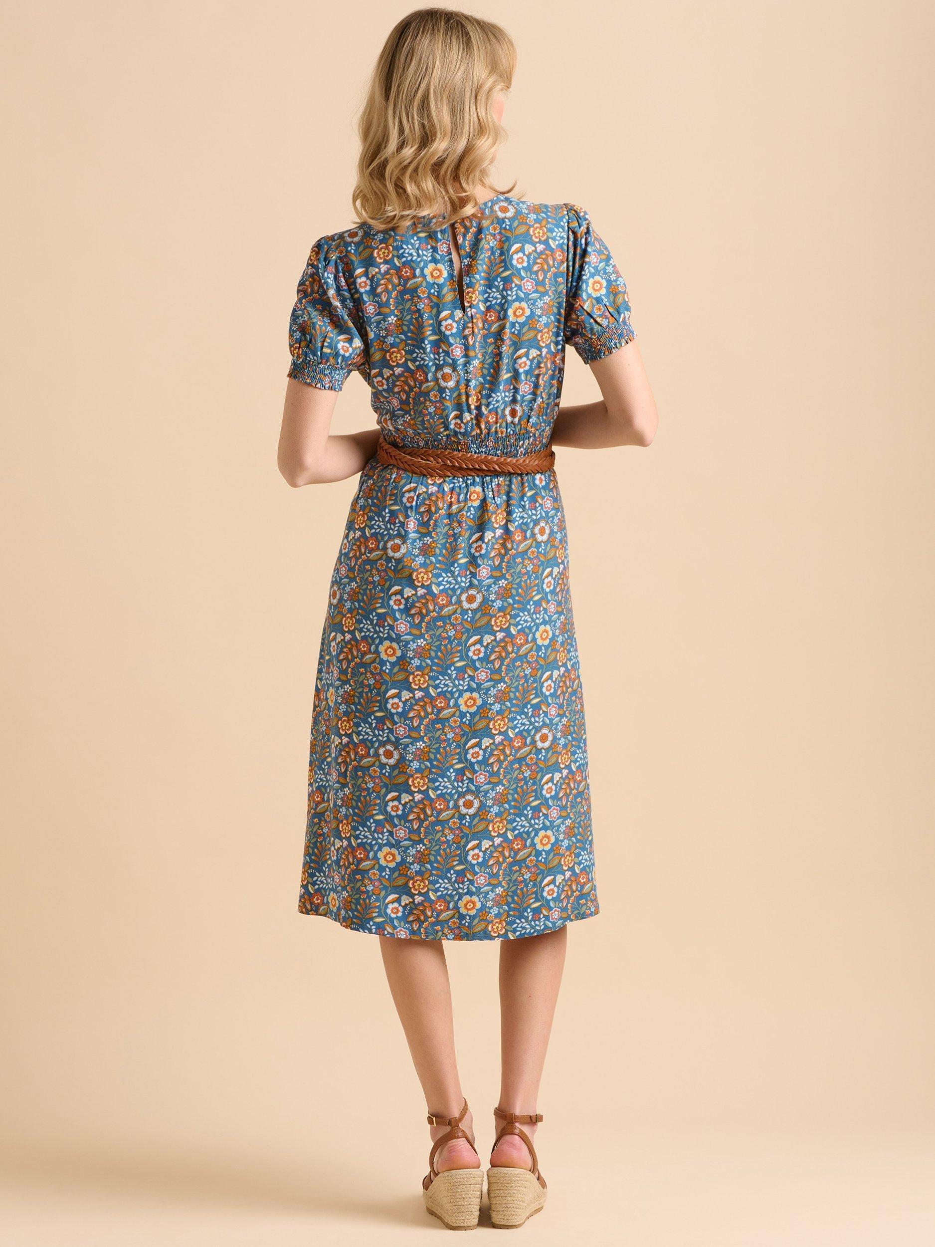 Product image 2 of 6, which shows Brakeburn Secret Garden Midi Dress, Navy, 8
