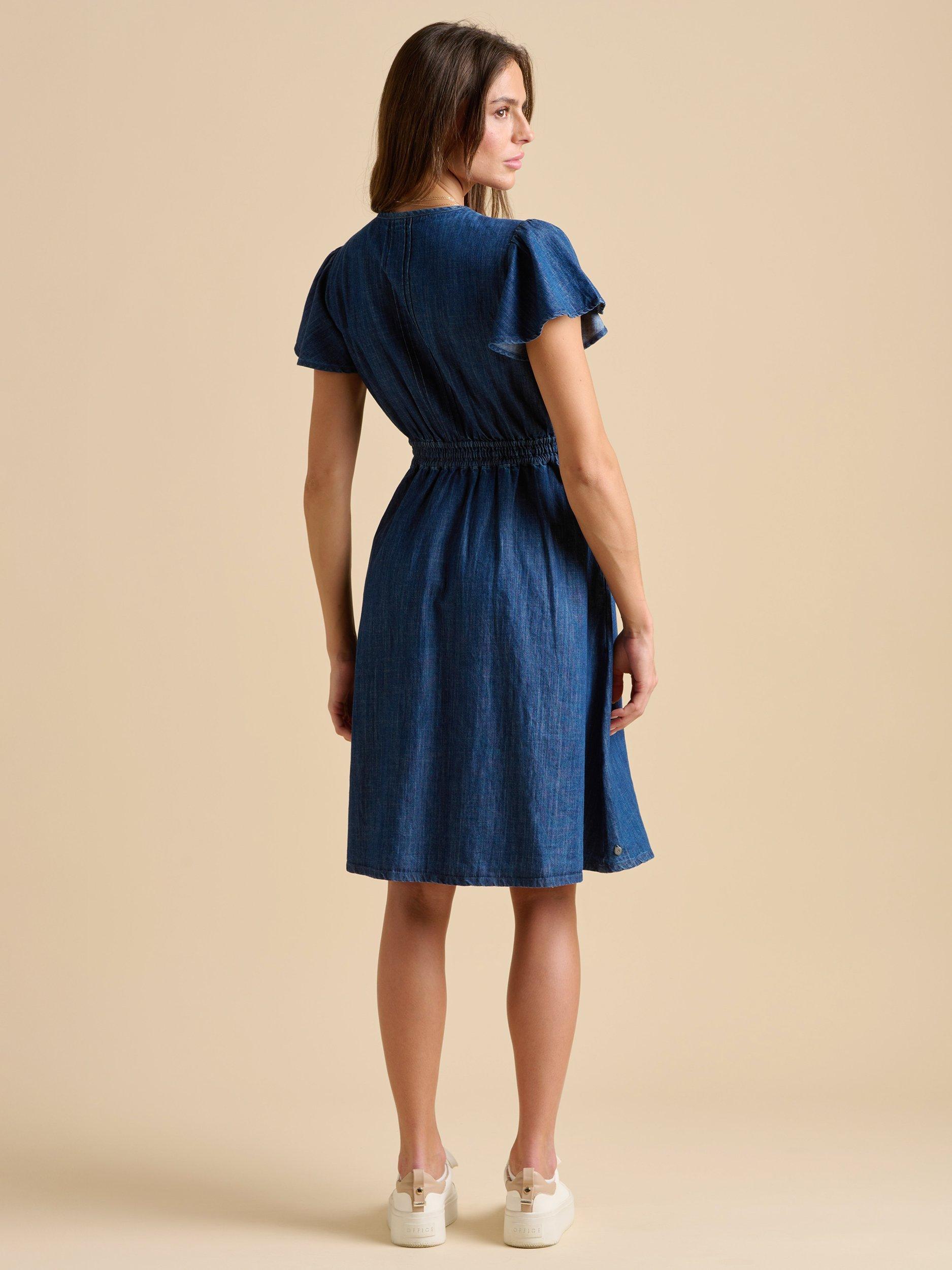 Product image 2 of 6, which shows Brakeburn Sandsfoot Denim Shirt Dress, Navy, 8