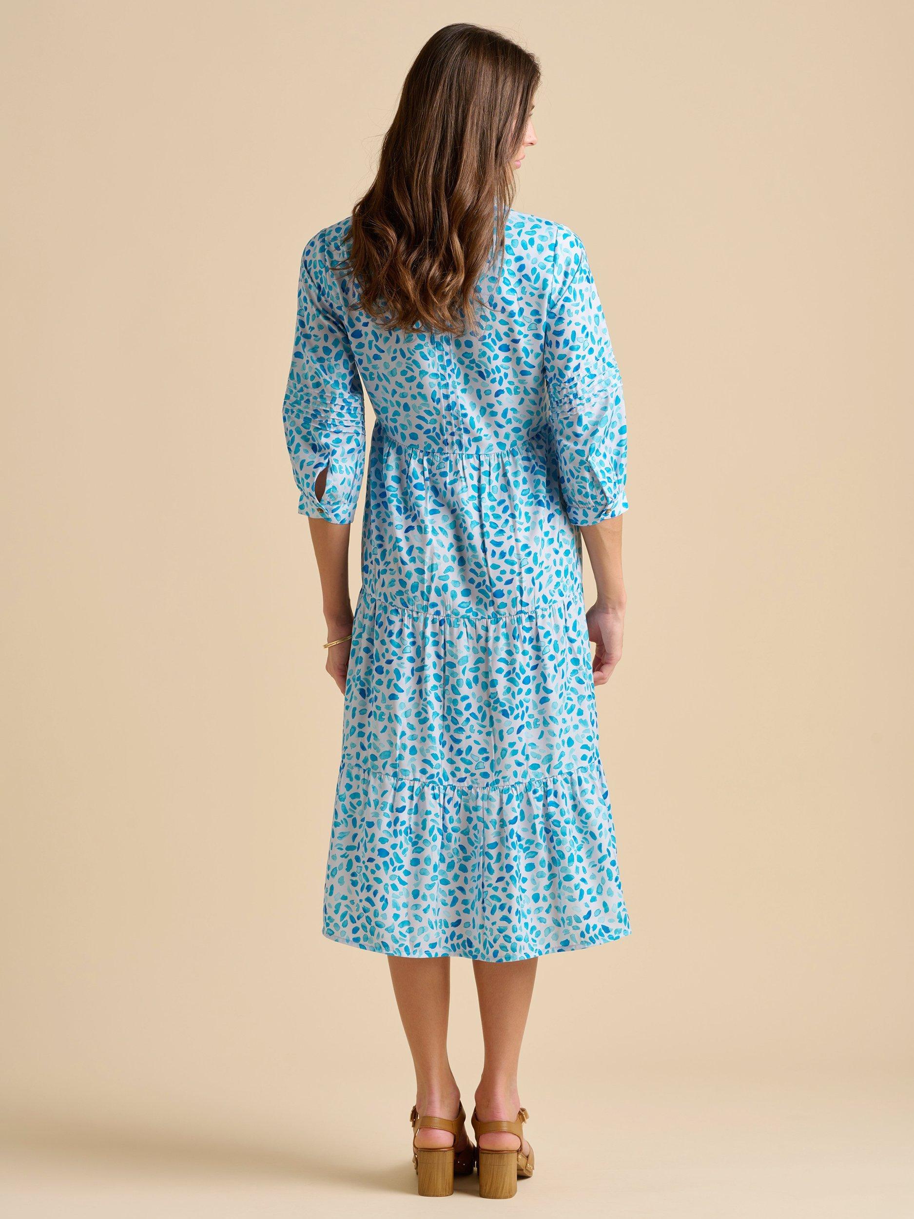 Product image 3 of 6, which shows Brakeburn Sea Glitter Midi Dress, Blue, 8