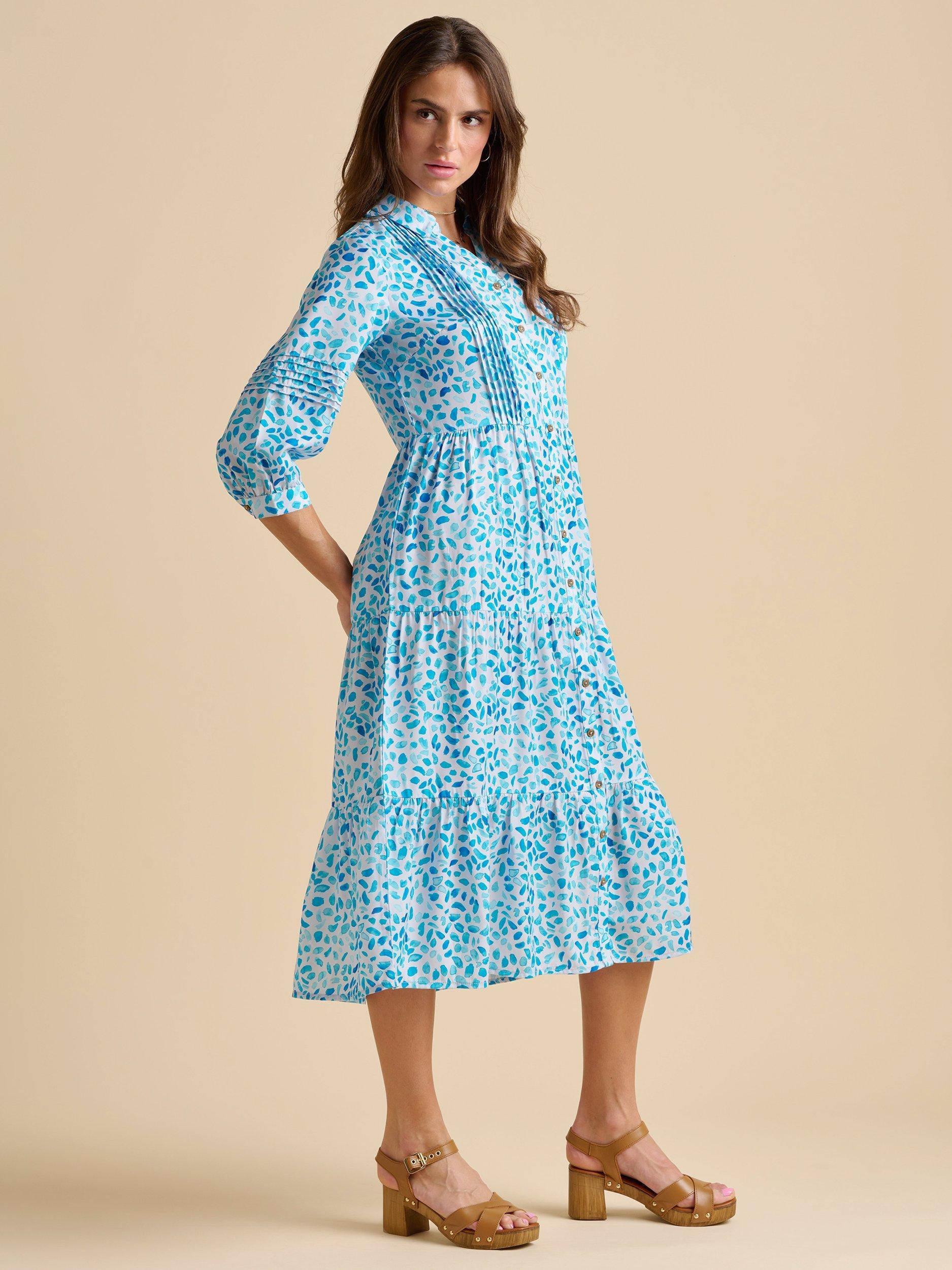 Product image 5 of 6, which shows Brakeburn Sea Glitter Midi Dress, Blue, 8
