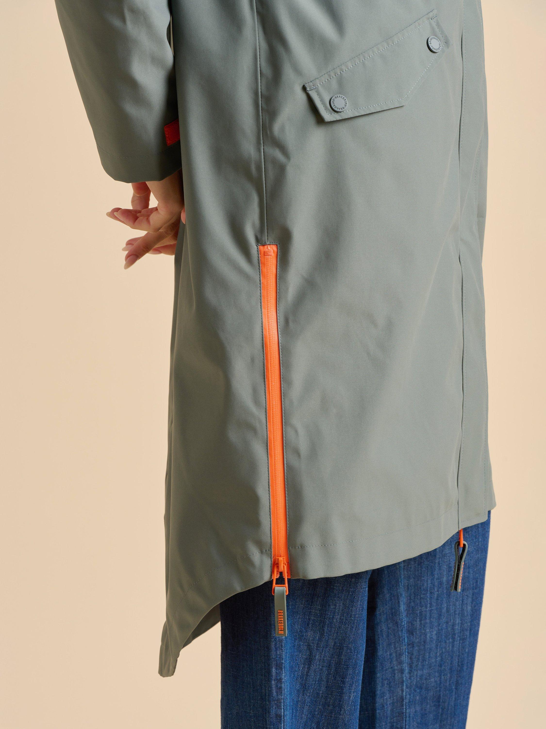 Product image 7 of 7, which shows Brakeburn Colour Pop Waterproof Coat, Grey, 8