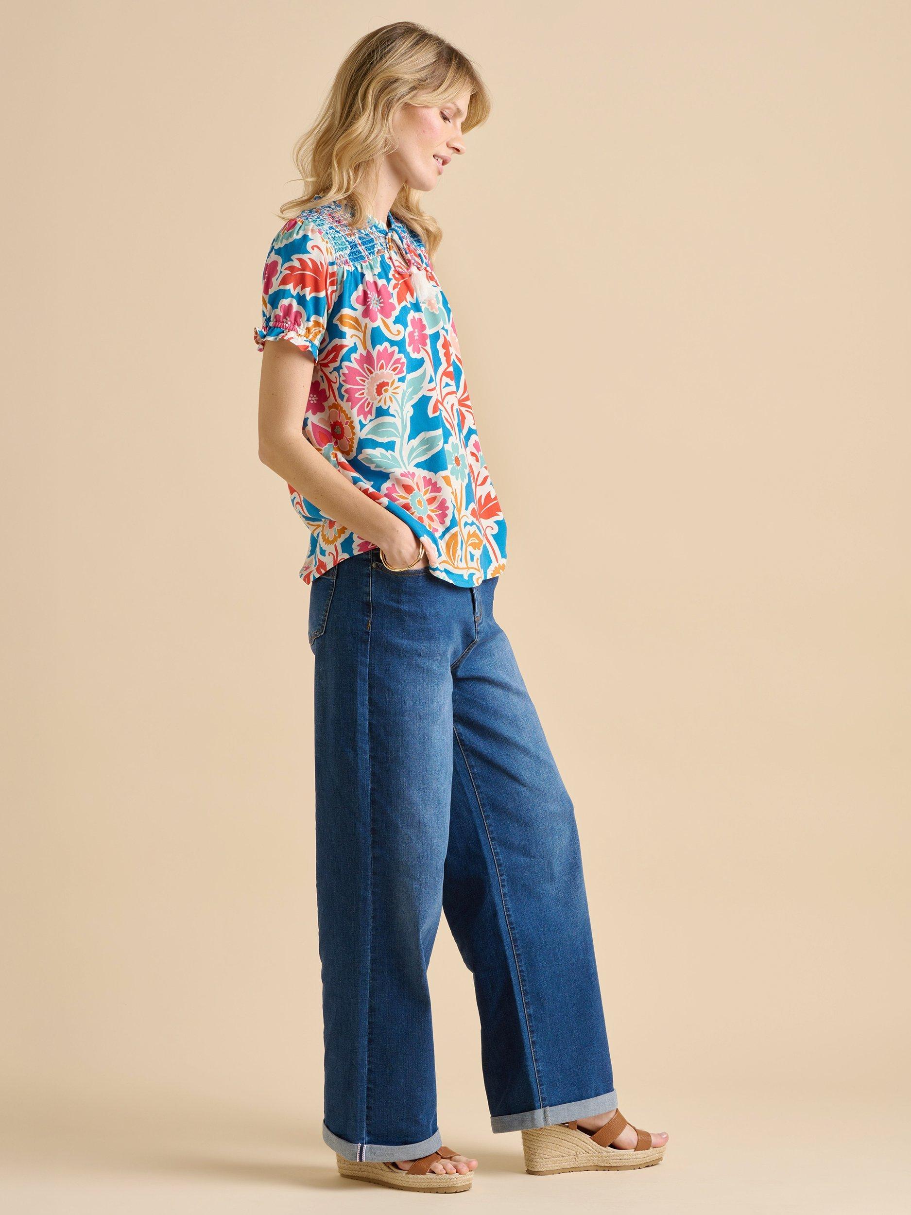 Product image 4 of 5, which shows Brakeburn Full Bloom Blouse, Multi, 8