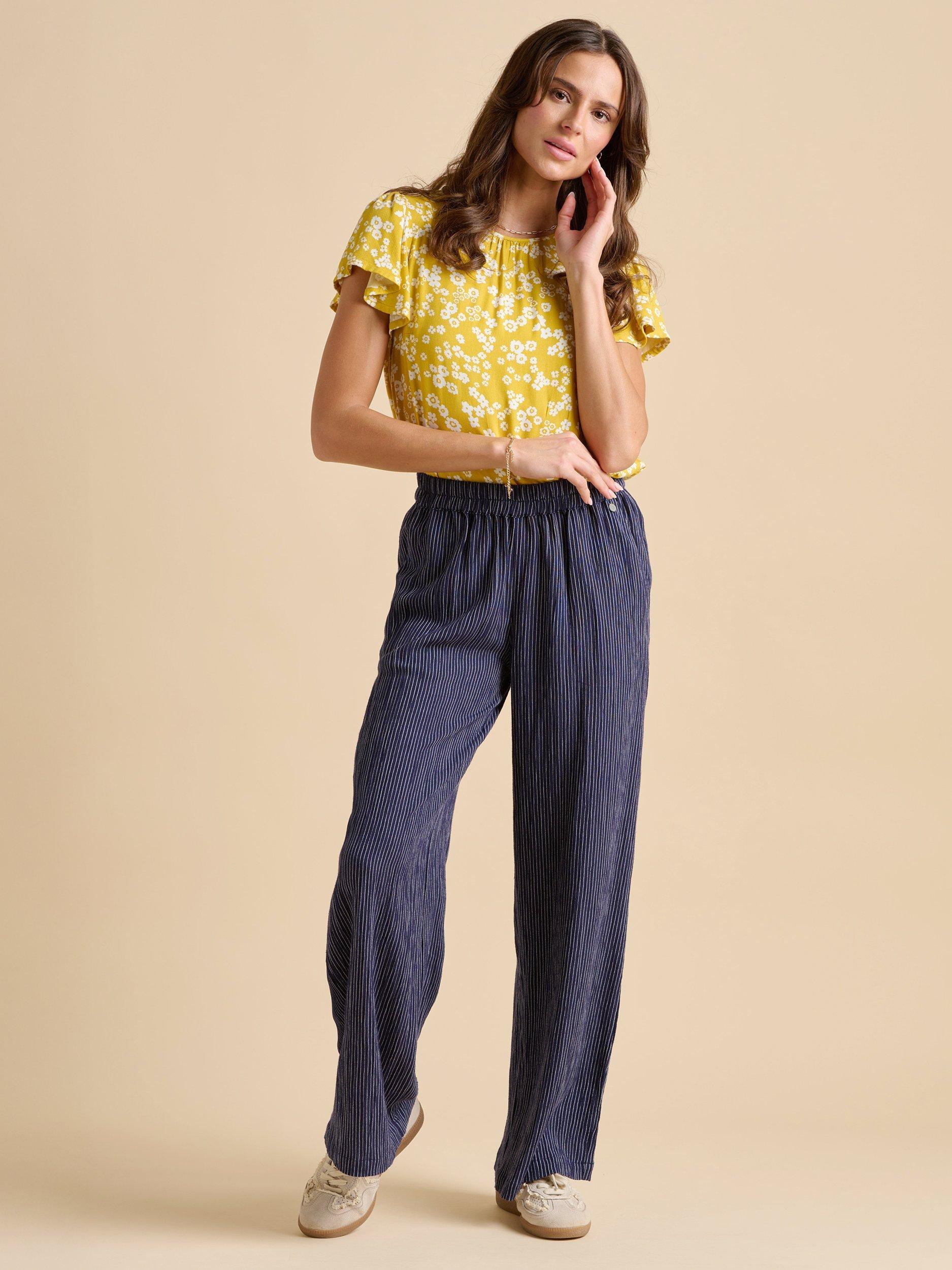 Product image 4 of 6, which shows Brakeburn Summer Ditsy Print Blouse, Yellow, 8