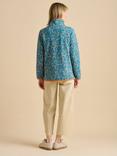 Brakeburn Shoreline Meadow Print Quarter-Zip Jumper, Teal