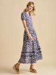 Brakeburn Floating Daisy Maxi Dress, Navy