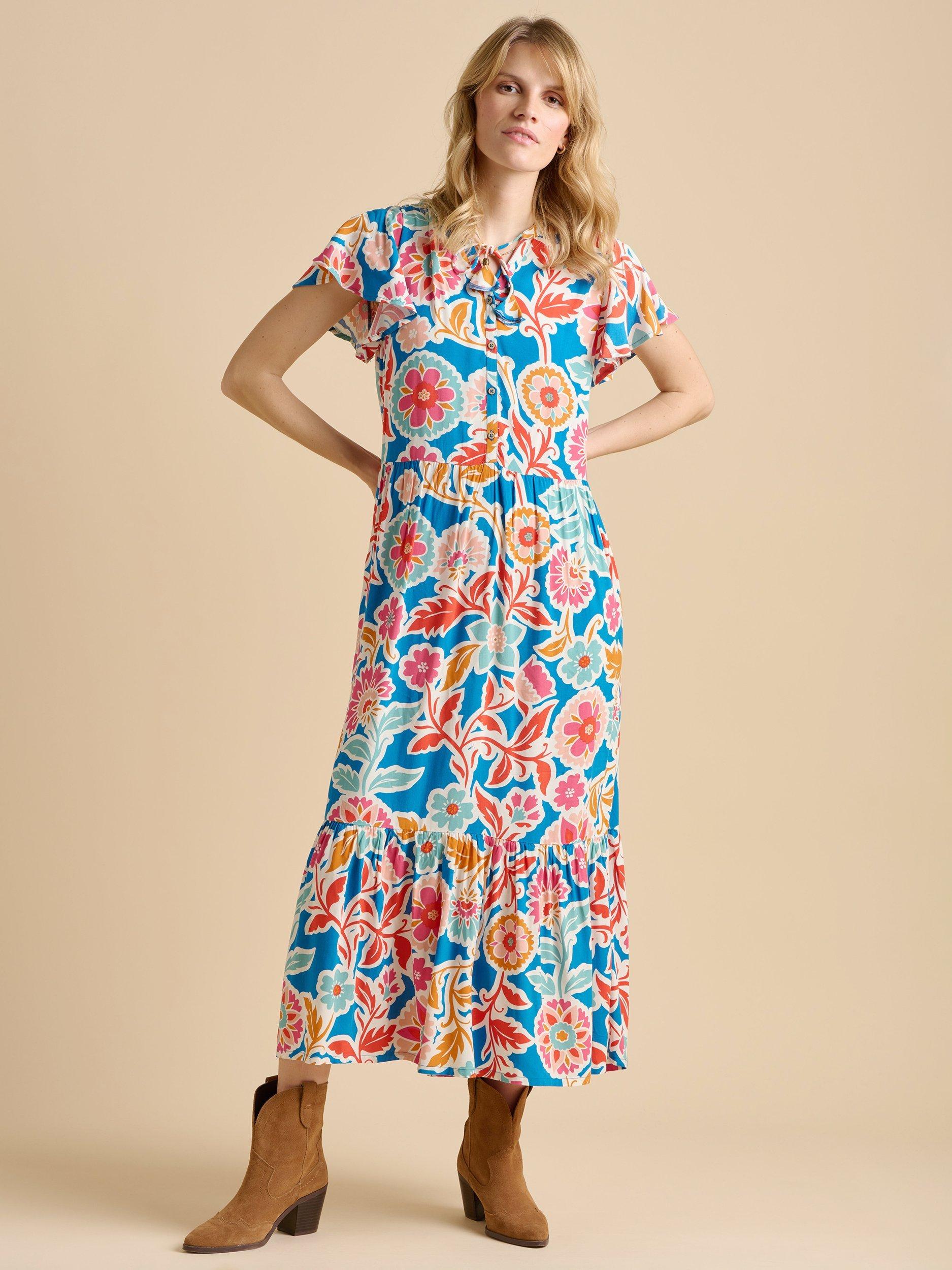 Product image 1 of 6, which shows Brakeburn Full Bloom Maxi Dress, Multi, 8