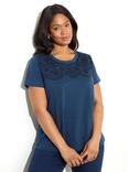 Live Unlimited Curve Embroidered Jersey T-Shirt, Blue