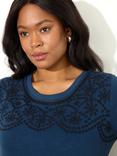 Live Unlimited Curve Embroidered Jersey T-Shirt, Blue