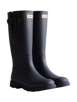 Hunter Downpour Adjustable Tall Wellington Boots, Navy - view 2, Navy