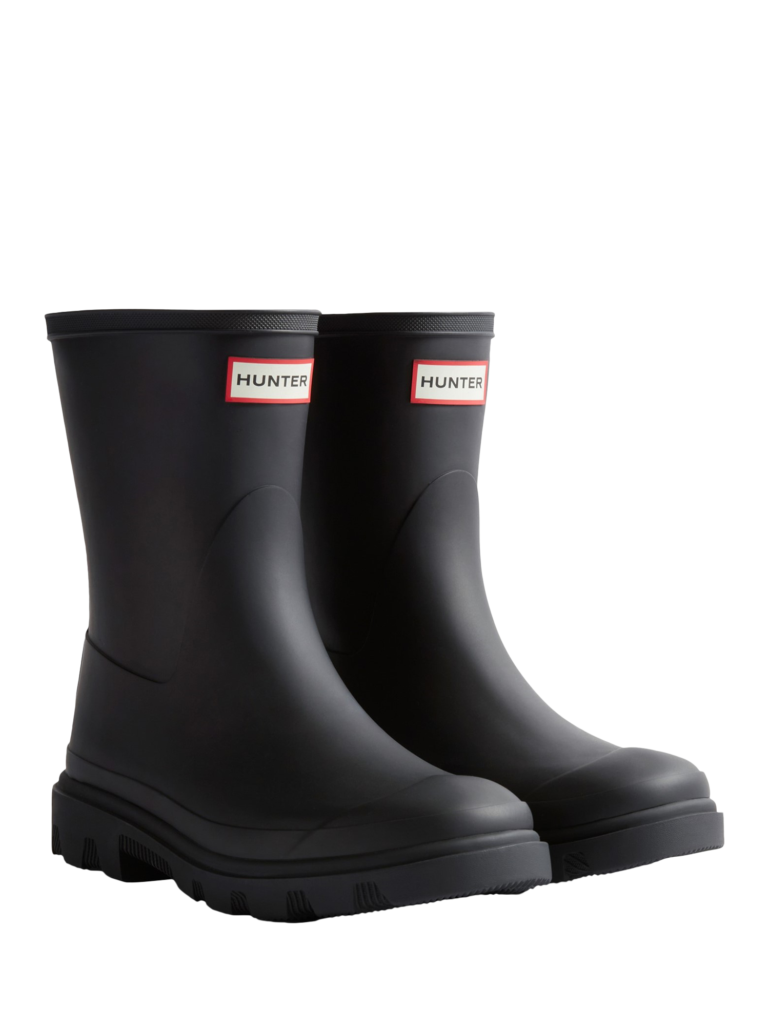 Product image 2 of 4, which shows Hunter Downpour Short Wellington Boots, Black, 8