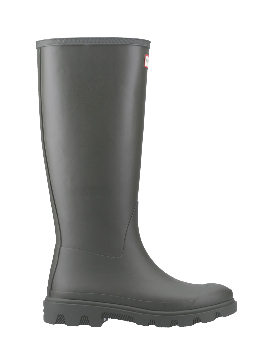 Product image 1 of 4, which shows Hunter Downpour Tall Wellington Boots, Dark Olive, 8