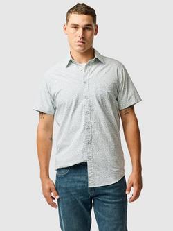 Rodd & Gunn Mathesons Bay Floral Print Cotton Slim Fit Short Sleeve Shirt, Ivy, Ivy