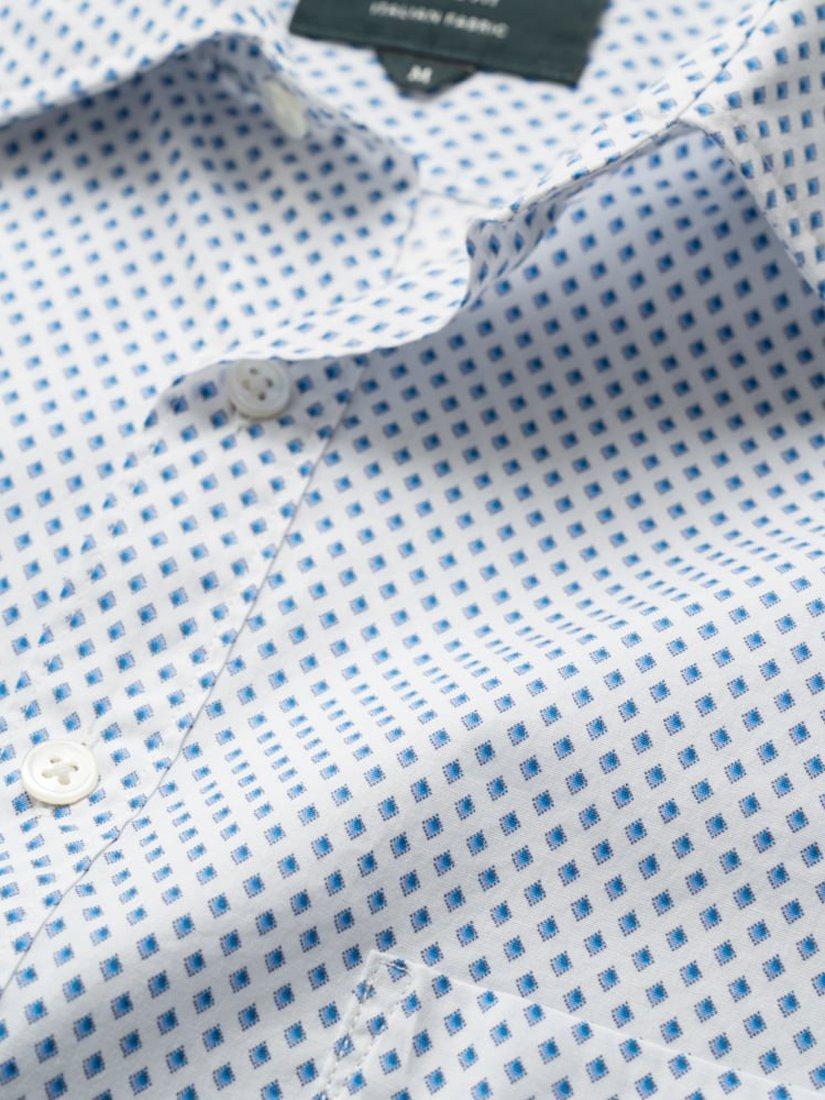 Product image 5 of 5, which shows Rodd & Gunn Samson Bay Geo Print Cotton Slim Fit Long Sleeve Shirt, Snow, XS