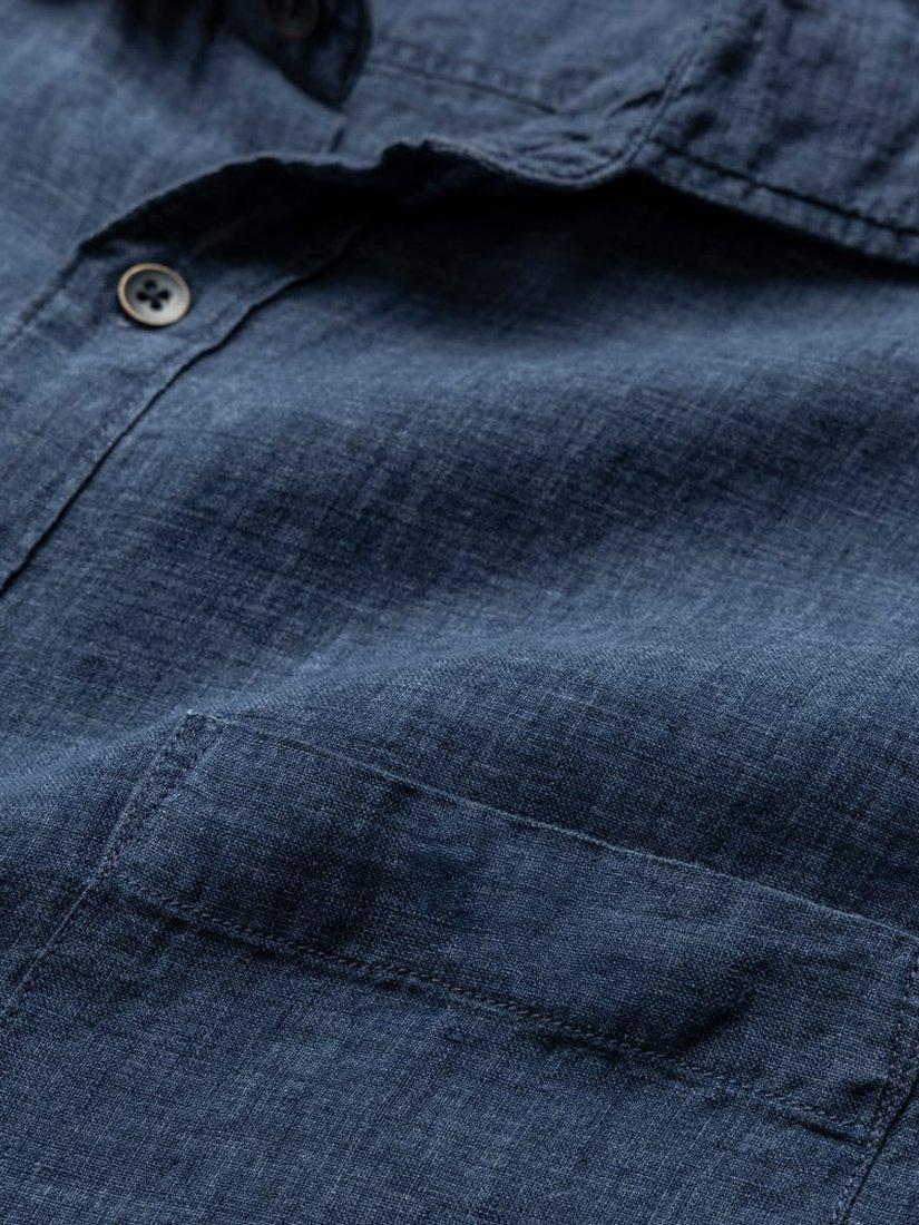 Product image 5 of 5, which shows Rodd & Gunn Coromandel Linen Slim Fit Long Sleeve Shirt, Marine, XS